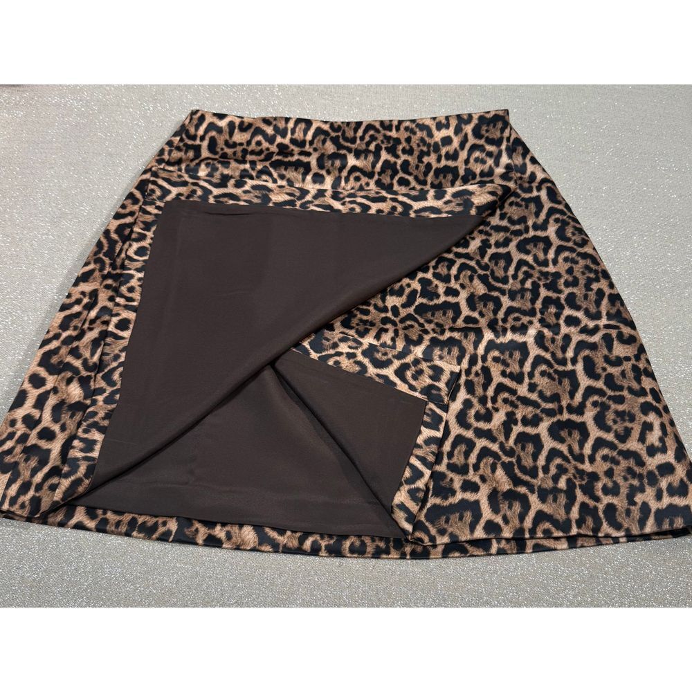 NWT J. Crew Sz 4 Collection Leopard-print wrap skirt in Duchese Satin  $128 - Picture 7 of 11